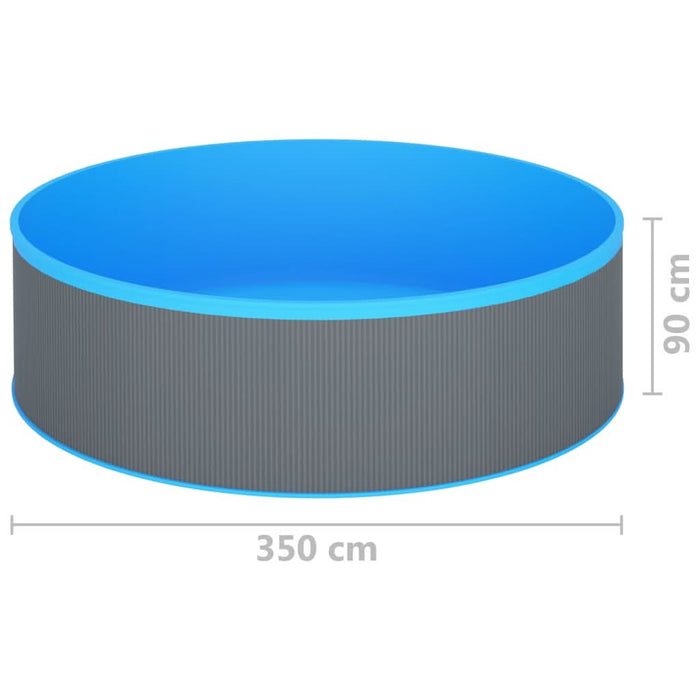 Piscină cu valuri, skimmer suspendat cu pompă, gri, 350x90 cm - WALTI WALTI
