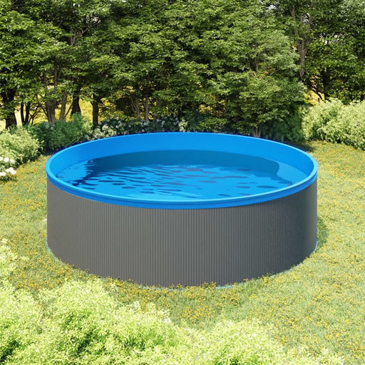 Piscină cu valuri, skimmer suspendat cu pompă, gri, 350x90 cm - WALTI WALTI