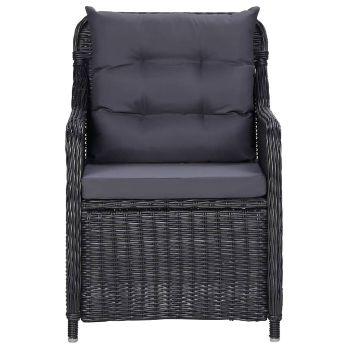 Set de masă pentru grădină, 5 piese, negru WALTI