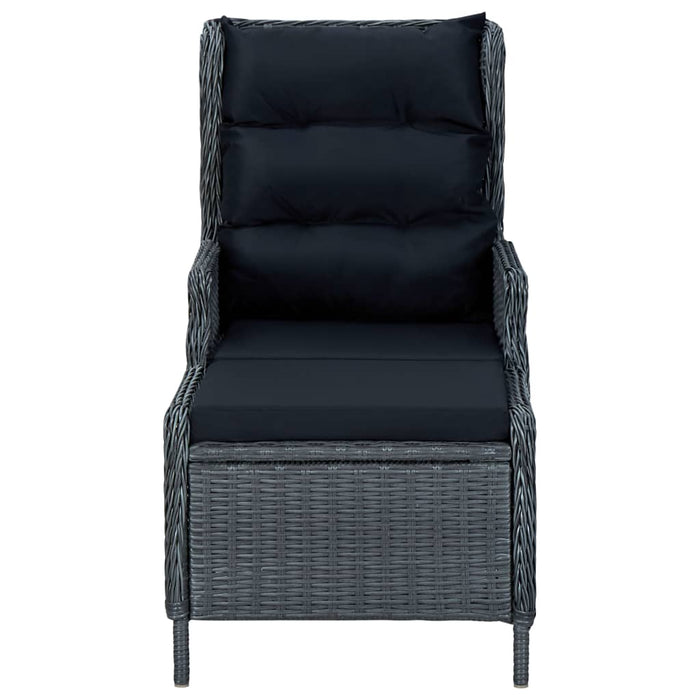 Set de masă pentru grădină, 5 piese, gri închis WALTI