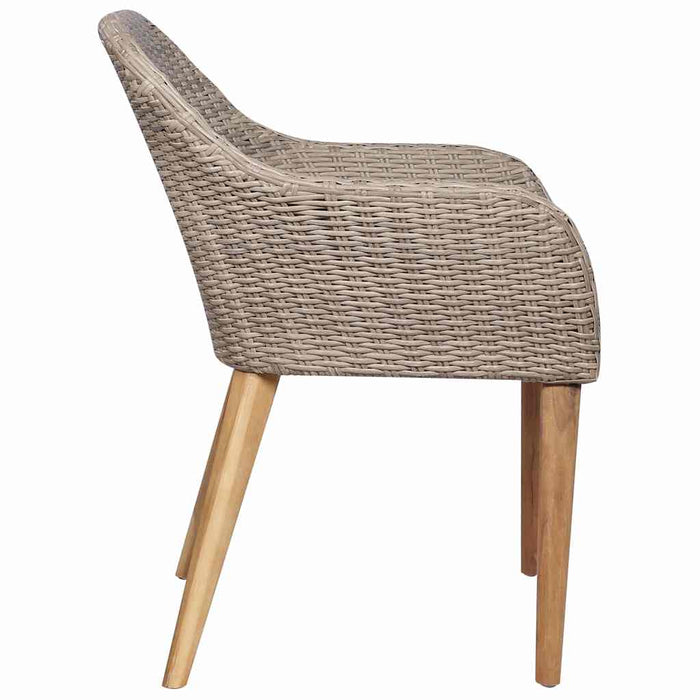 Set de masă pentru grădină, 3 piese, maro WALTI