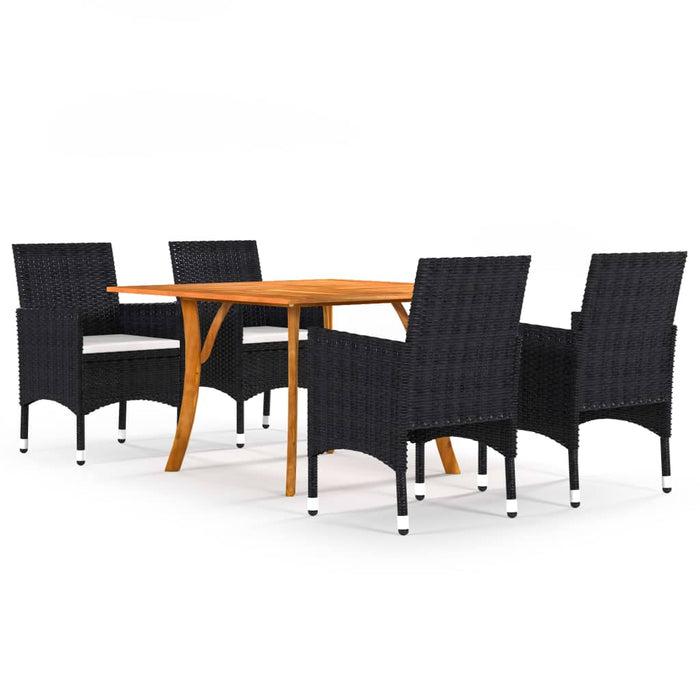 Set mobilier de grădină, 5 piese, negru WALTI