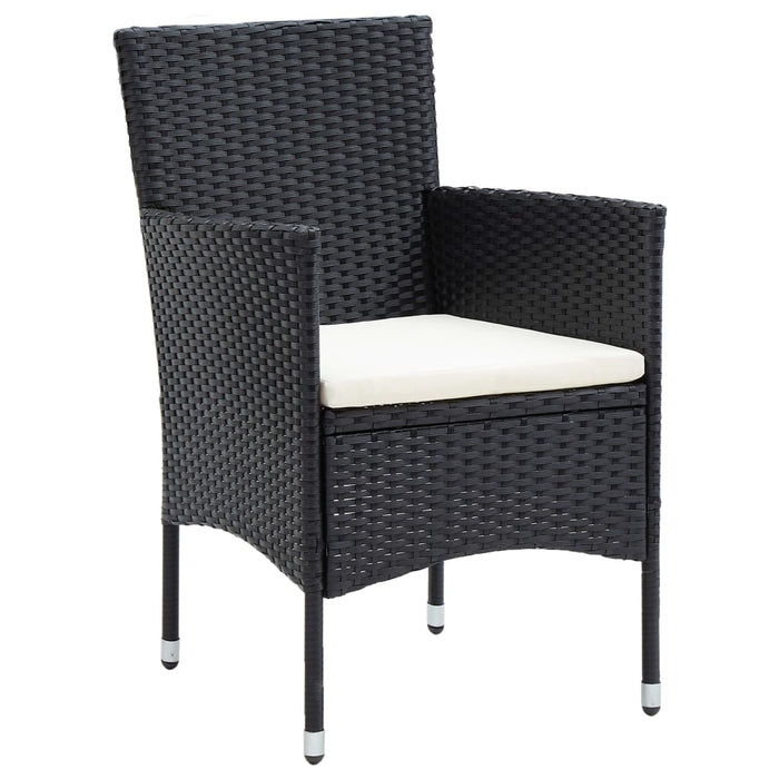 Set mobilier de grădină, 5 piese, negru WALTI