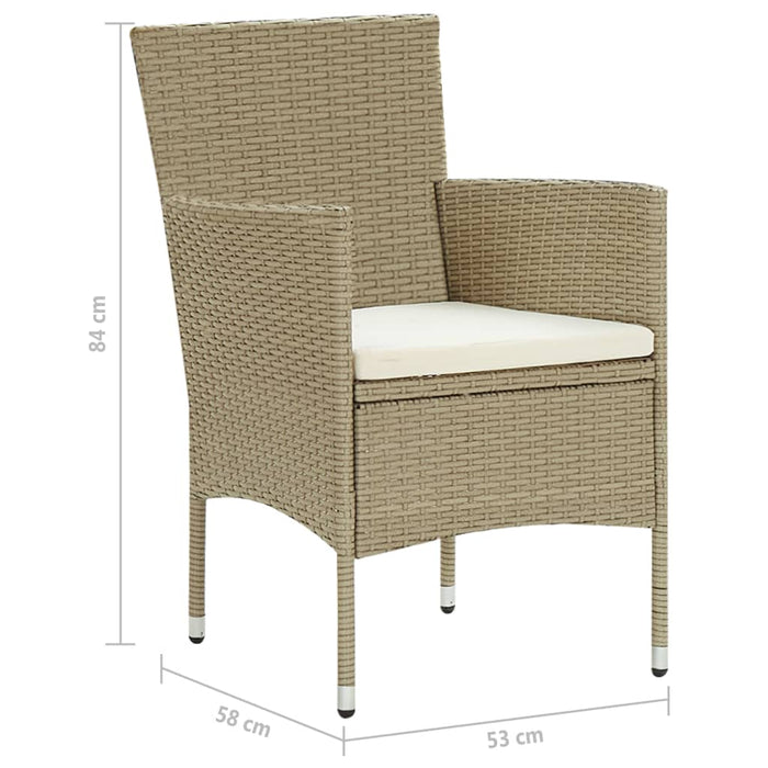 Set mobilier de grădină, 5 piese, bej WALTI