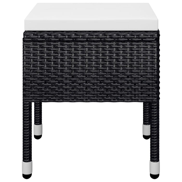 Set de masă pentru grădină, 5 piese, negru WALTI
