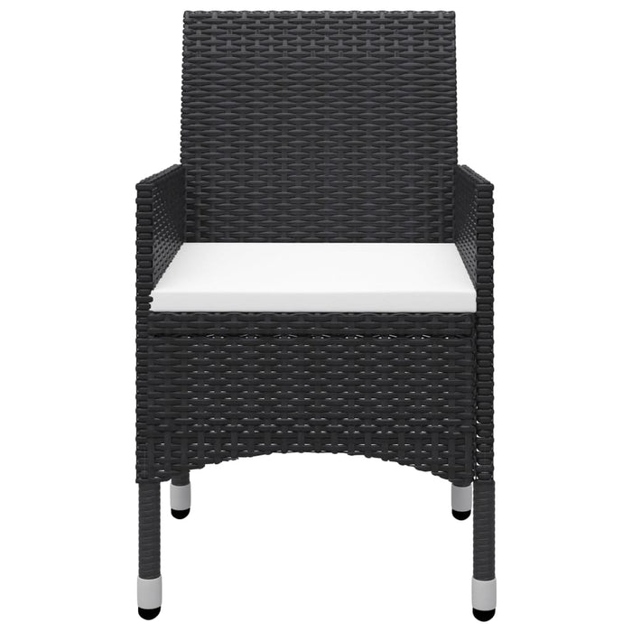 Set de masă pentru grădină, 5 piese, negru WALTI