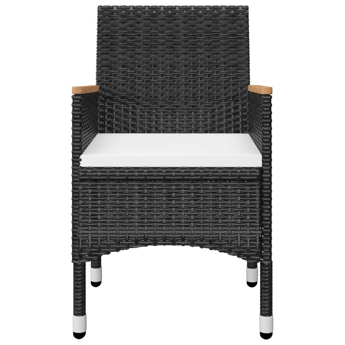 Set de masă pentru grădină, 5 piese, negru WALTI