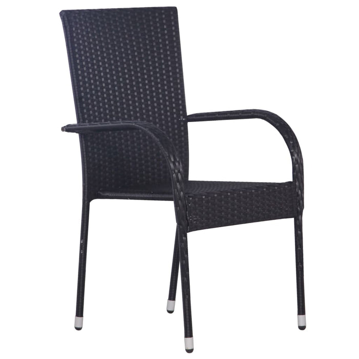 Set de masă pentru grădină, 5 piese, negru WALTI