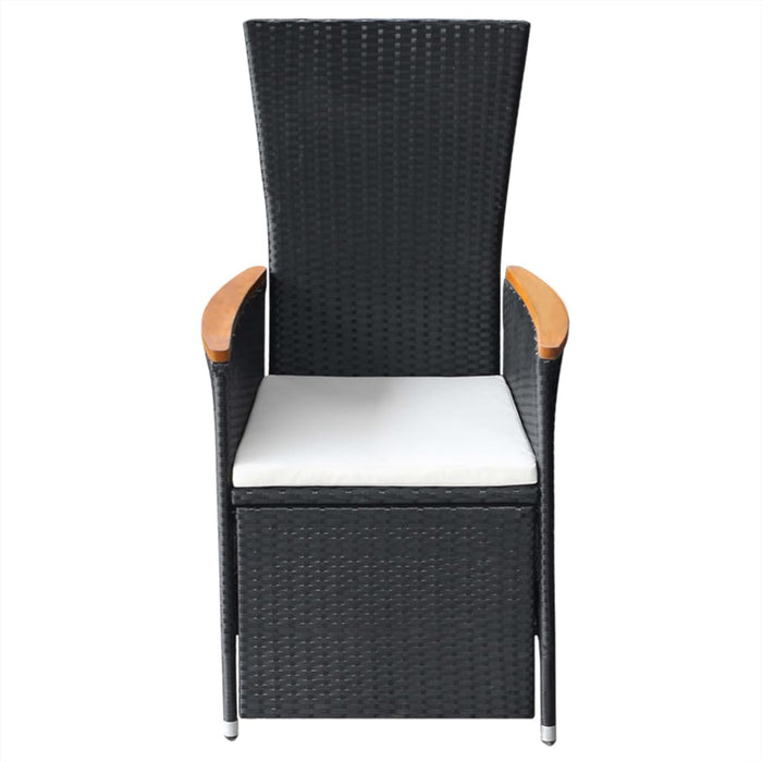 Set de masă pentru grădină, 5 piese, negru WALTI