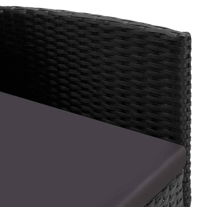 Set de masă pentru grădină, 5 piese, negru închis WALTI
