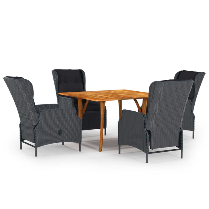 Set mobilier de grădină, 5 piese, gri închis WALTI