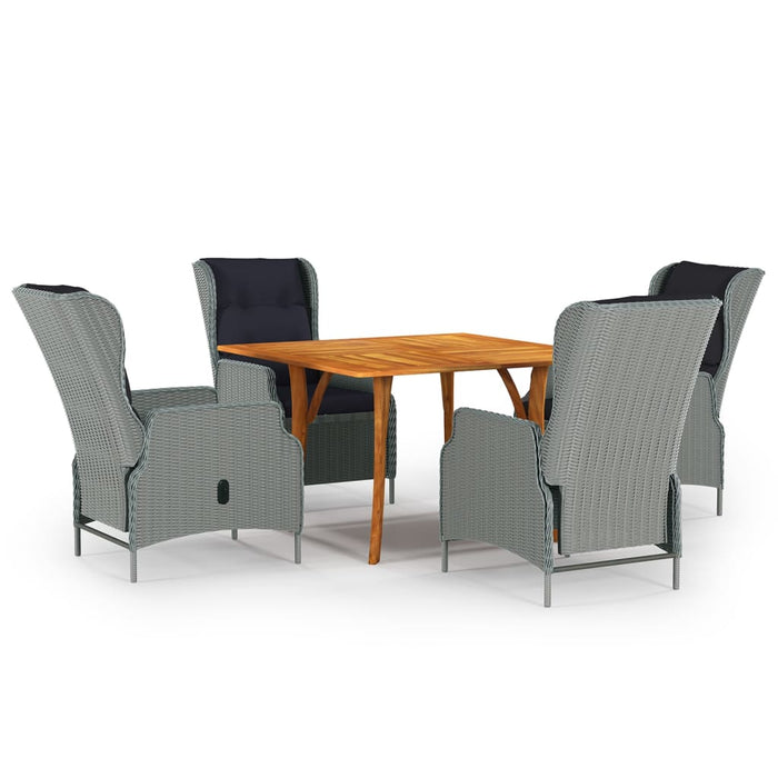 Set de mobilier pentru grădină, 5 piese, gri deschis WALTI