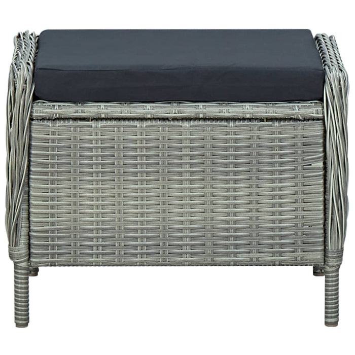 Set de masă pentru grădină, 7 piese, gri deschis WALTI
