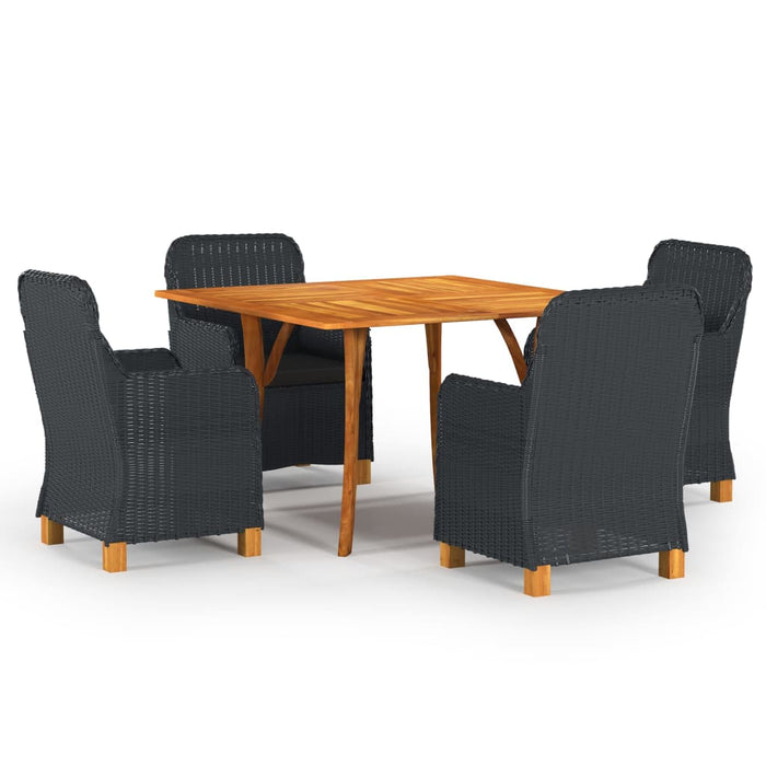 Set mobilier de grădină, 5 piese, gri închis WALTI