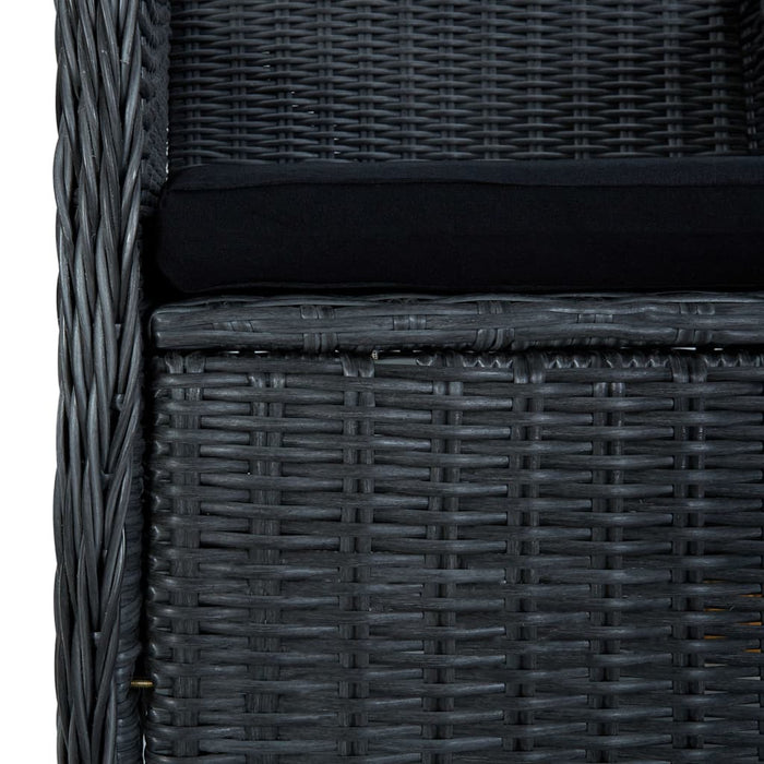 Set mobilier de grădină, 5 piese, gri închis WALTI
