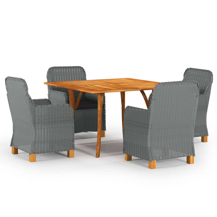 Set de mobilier pentru grădină, 5 piese, gri deschis WALTI