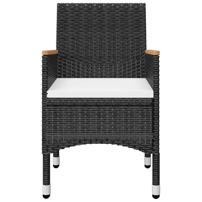 Set de masă pentru grădină, 5 piese, negru WALTI