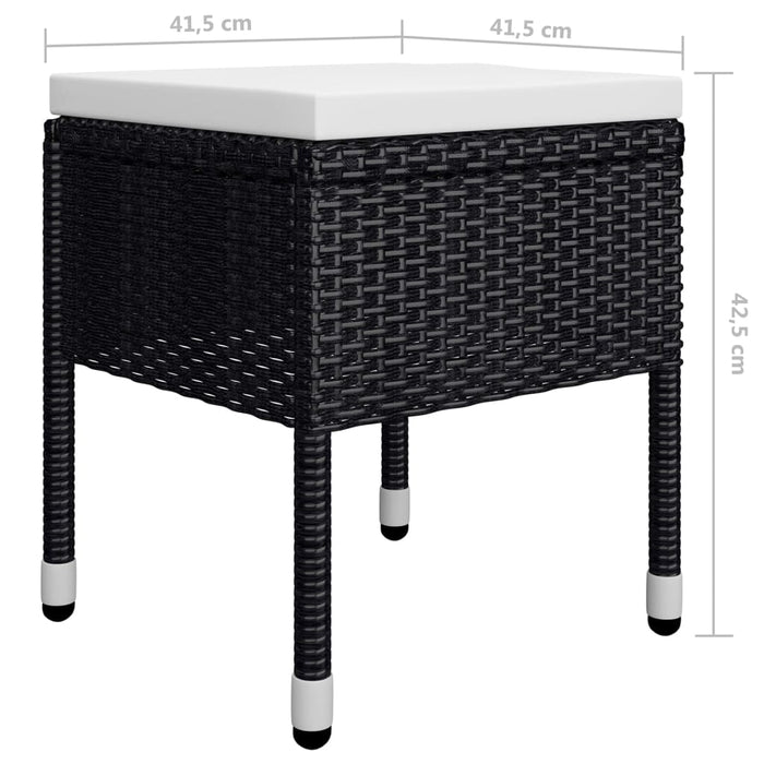 Set de masă pentru grădină, 5 piese, negru - WALTI WALTI