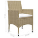 Set mobilier de grădină, 5 piese, bej - WALTI WALTI
