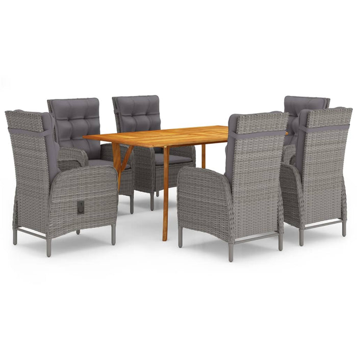 Set mobilier pentru grădină, 7 piese, gri - WALTI WALTI