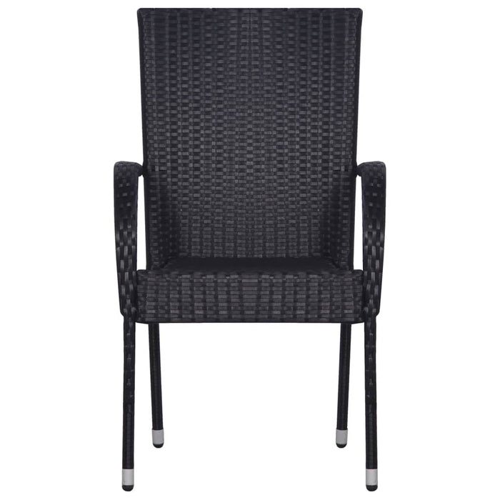 Set de masă pentru grădină, 5 piese, negru WALTI