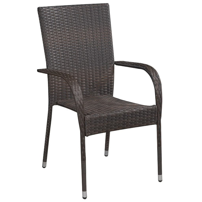 Set de masă pentru grădină, 7 piese, maro WALTI
