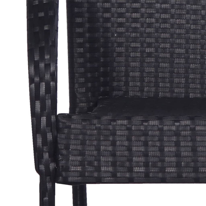 Set de masă pentru grădină, 7 piese, negru WALTI