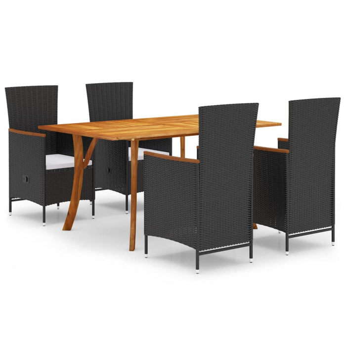 Set mobilier de grădină, 5 piese, negru - WALTI WALTI