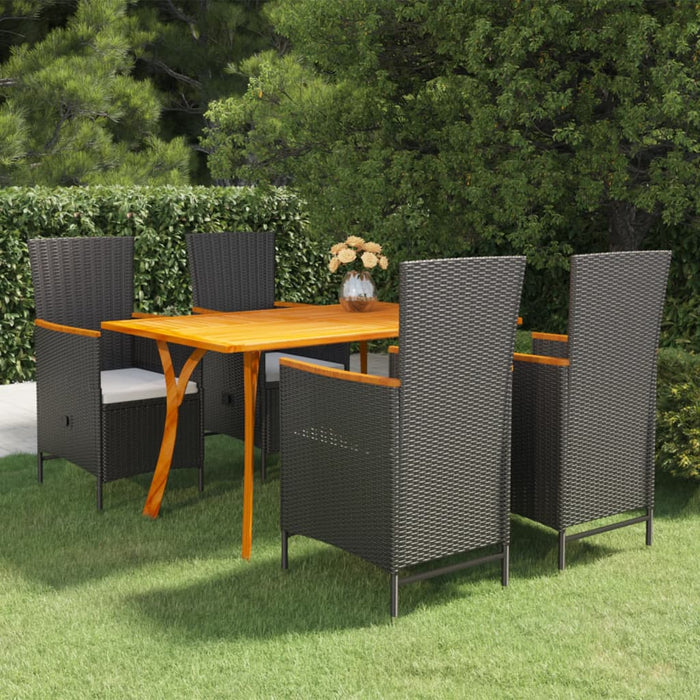 Set mobilier de grădină, 5 piese, negru - WALTI WALTI