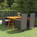 Set mobilier de grădină, 5 piese, negru - WALTI WALTI