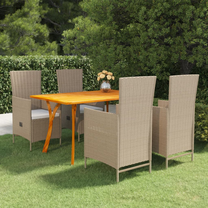 Set de masă pentru grădină, 5 piese, bej - WALTI WALTI