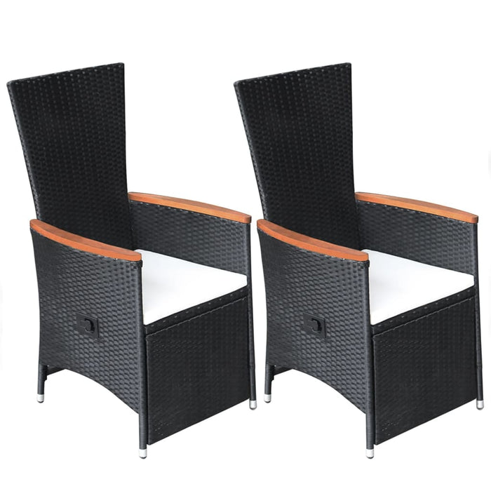 Set mobilier pentru grădină, 5 piese, negru WALTI