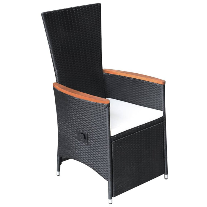 Set mobilier pentru grădină, 5 piese, negru WALTI