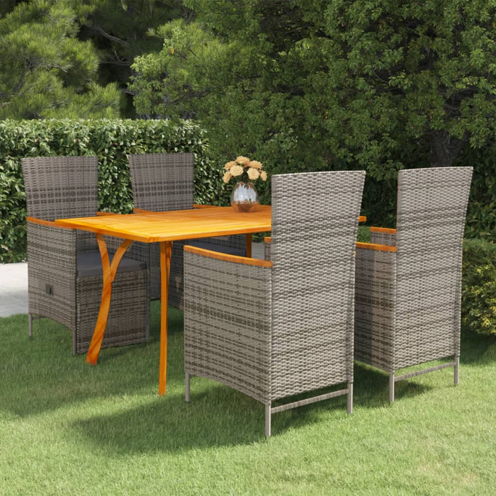 Set mobilier pentru grădină, 5 piese, gri WALTI