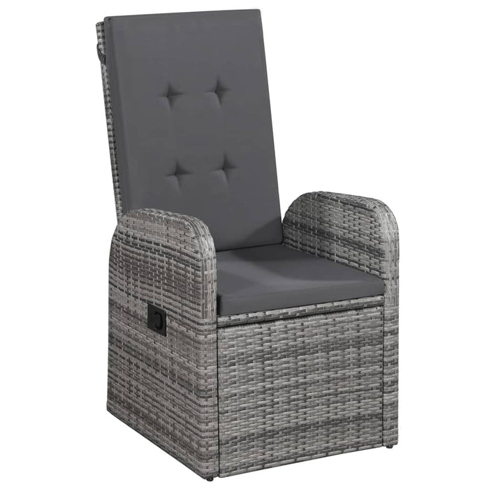 Set de masă pentru grădină, 5 piese, gri WALTI