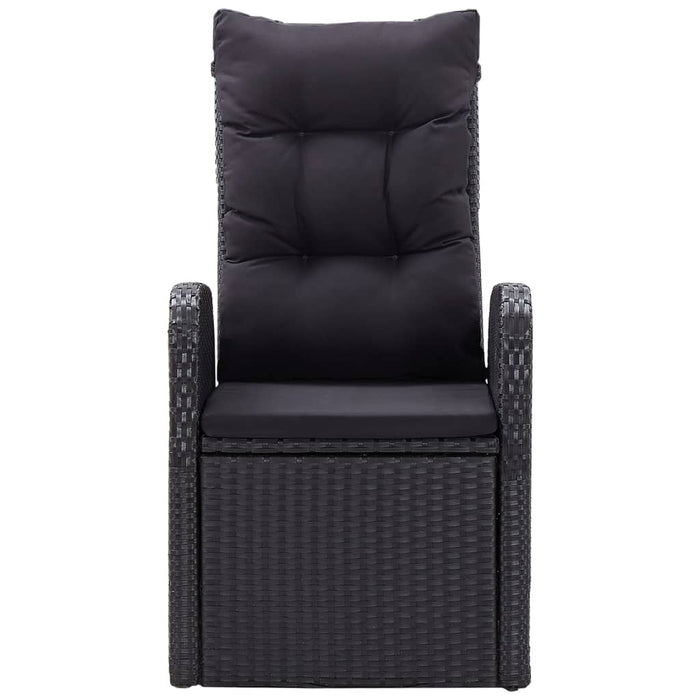Set de masă pentru grădină, 5 piese, negru WALTI