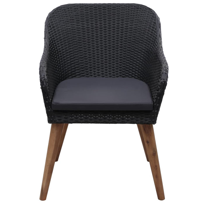Set mobilier de grădină, 5 piese, negru WALTI