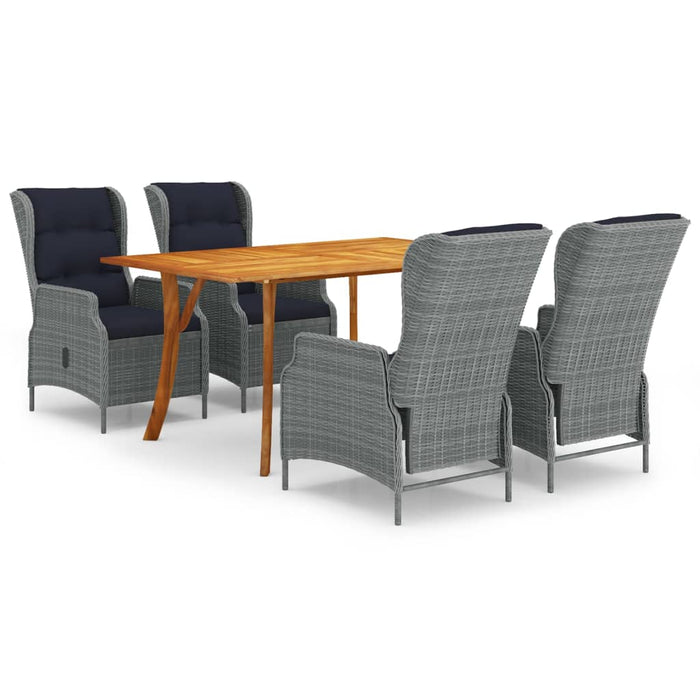 Set de mobilier pentru grădină, 5 piese, gri deschis - WALTI WALTI