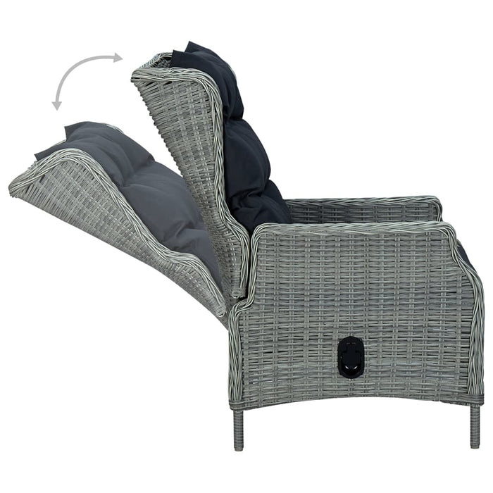 Set mobilier de grădină, 7 piese, gri deschis - WALTI WALTI