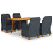 Set mobilier de grădină, 5 piese, gri închis - WALTI WALTI