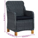 Set mobilier de grădină, 5 piese, gri închis - WALTI WALTI