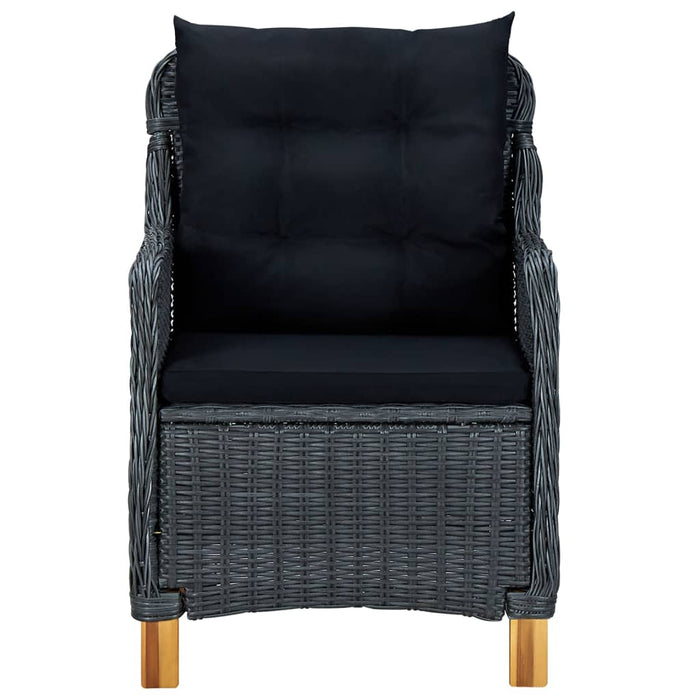 Set mobilier de grădină, 5 piese, gri închis - WALTI WALTI