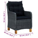 Set mobilier de grădină, 5 piese, gri închis - WALTI WALTI
