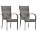 Set mobilier de grădină, 3 piese, gri, poliratan - WALTI WALTI