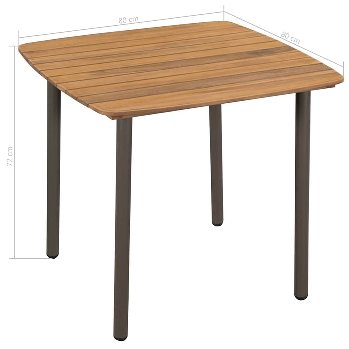 Set mobilier de grădină, 3 piese, negru, poliratan WALTI