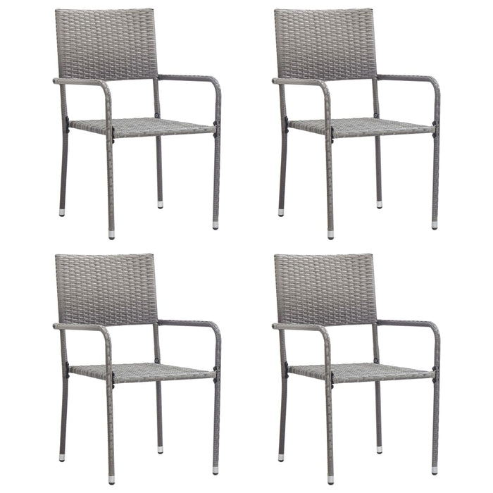 Set mobilier de grădină, 5 piese, antracit, poliratan WALTI