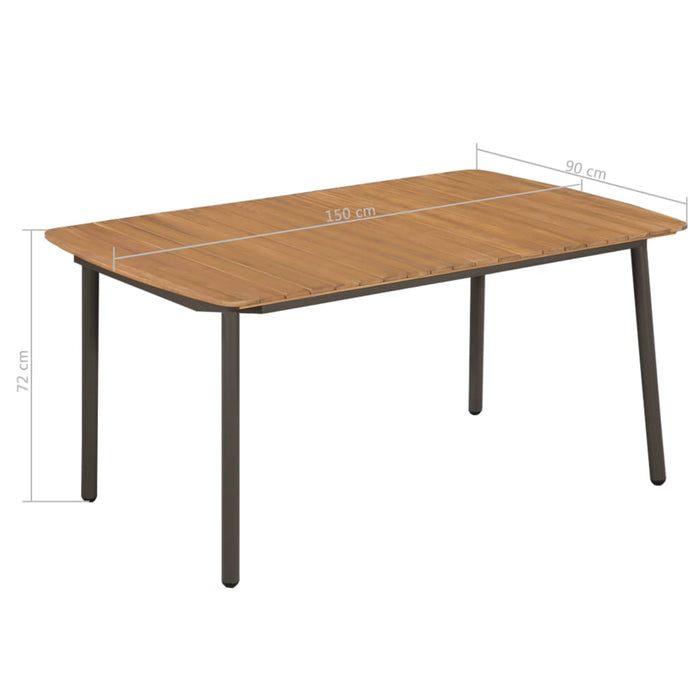 Set mobilier de grădină, 5 piese, maro, poliratan WALTI