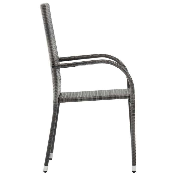 Set mobilier de grădină, 5 piese, gri, poliratan - WALTI WALTI