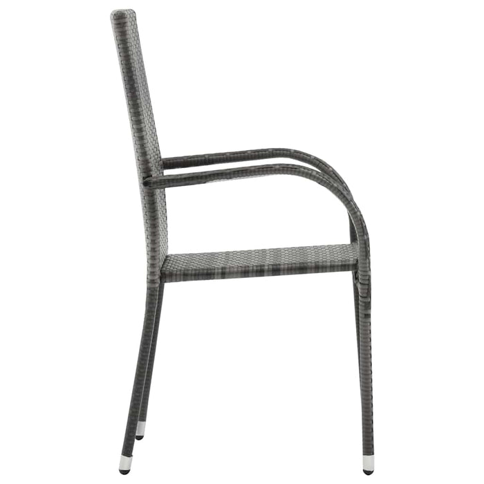 Set mobilier de grădină, 7 piese, gri, poliratan - WALTI WALTI