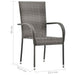 Set mobilier de grădină, 7 piese, gri, poliratan - WALTI WALTI